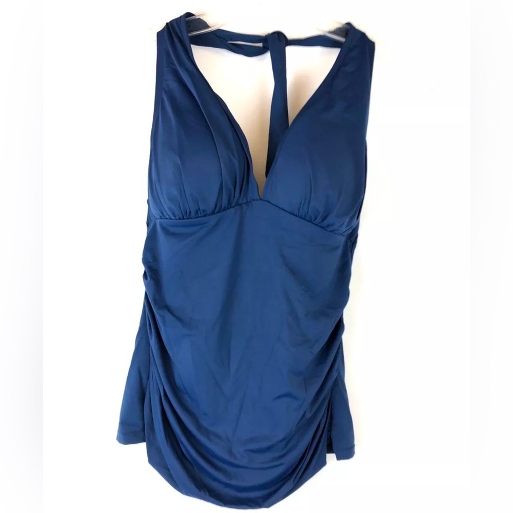 Bleu Rod Beattie Kore Tops Halter Tankini Navy Womens Size 8